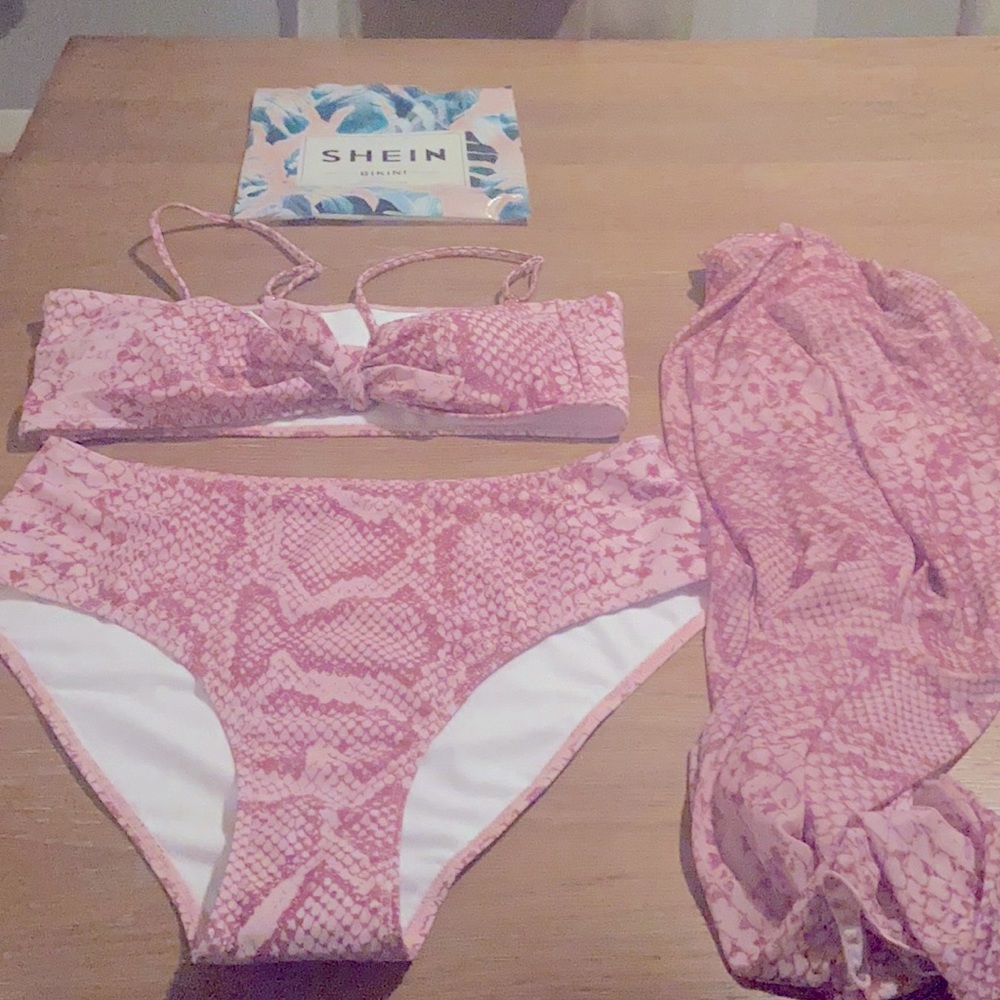 3 piece high waisted bathing suit